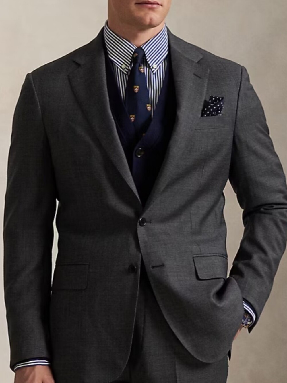 Lauren Ralph Lauren Gray Wool Blazer